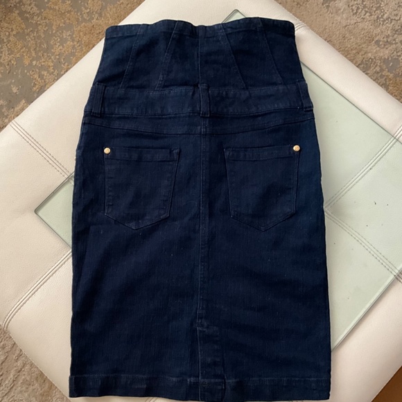 NWOT SEXY DENIM   HIGH WAISTED  CORSET PENCIL SKIRT 😍😍😍 - Picture 14 of 15